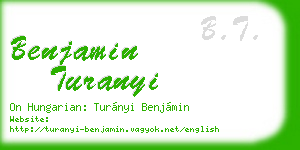 benjamin turanyi business card