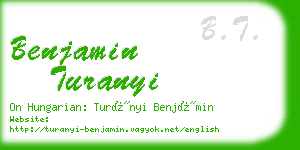 benjamin turanyi business card